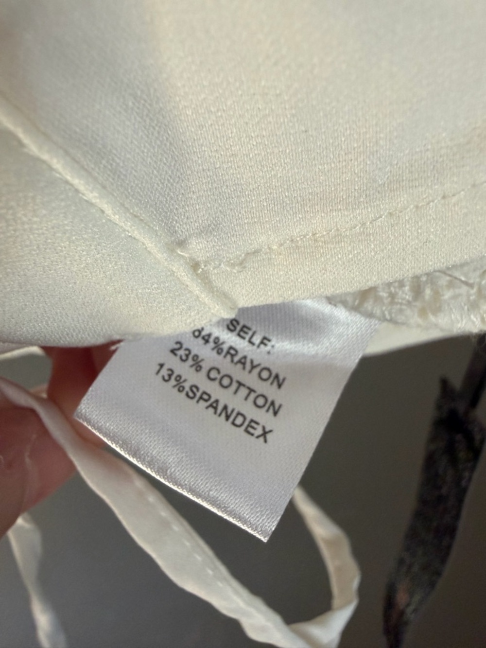 NWT White Lace-Up Puff Sleeve Crop Top - Picture 5 of 5